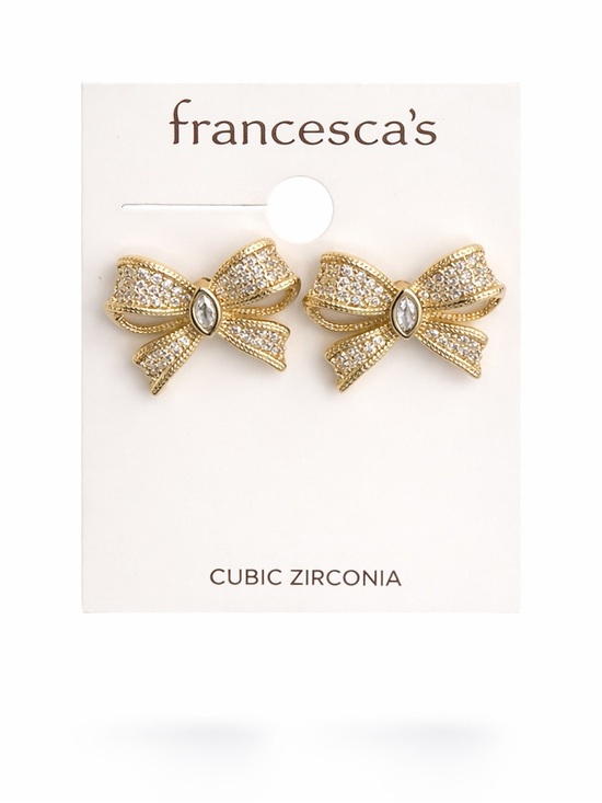 Francesca's Collections Jewelry - Francesca's Collections Gold/Silver Bow Earrings